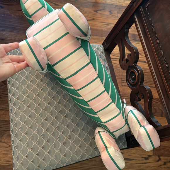 Thom Browne New York Hector Dog Large XL Tote Bag Pink & Green - Picture 14 of 16